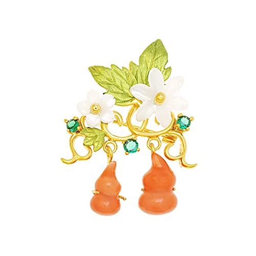 Brosche Pin für Frauen Damen 'elegantes Accessoires South Red Achat Kürbis -Form -Brosche Luxus Hochzeitsfeier Brosche Schmuck Weihnachten Broschen Broschen von YIHANSS