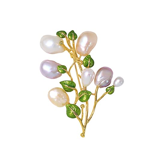 Brosche Pin für Frauen Frauen modische und elegante Accessoire Pearl Branch Blumenform Brosche Luxus Hochzeit Bankett Brosche Schmuck Weihnachtsbroschen Broschen Broschen von YIHANSS