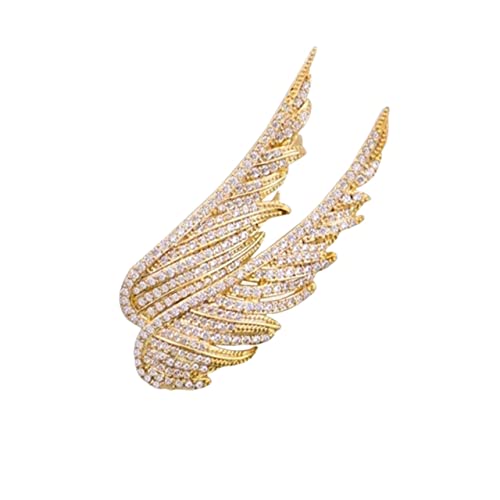 Brosche Pin für Frauen Schöne Flügelnadelanzug Halsband Accessoires Einfache und elegante Brosche Dekorationen Weihnachten Broschen (Farbe: B) von YIHANSS