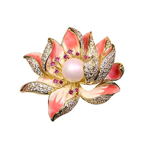 Brosche Pin für Frauen modische Perllotus Brosche, hochwertiges Retro-Temperament Broschen Accessoires Exquisite Pin Geschenk für Frauen Weihnachten Broschen von YIHANSS