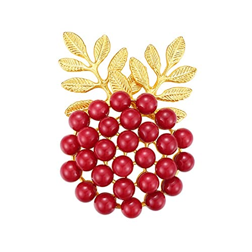 Brosche Pin für Frauen rote Brosche Pin weibliche Seidenschalschnalle Temperament Accessoires Hochzeit Bankett Party Brosche Blumenform Brosche Weihnachtsbroschen Broschen von YIHANSS
