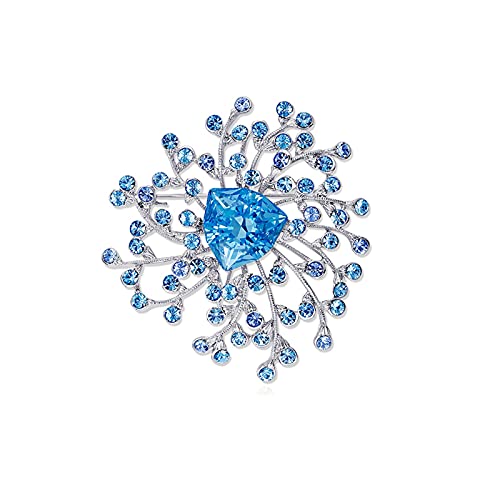 Brosche Stecknadel für Frauen Blumenform Brosche Kleidung Matching Pins Broschen Frauenzubehör Hochzeits Geburtstag Geschenke für Älteste Weihnachtsbroschen (Farbe: Grau) von YIHANSS