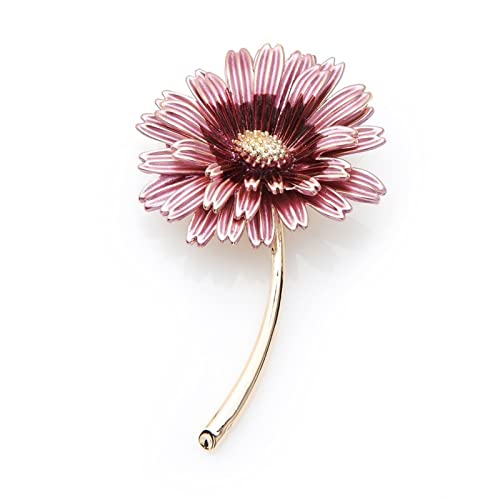 Brosche Stecknadel für Frauen Emaille Rosa Daisy Trendy Brosche für Frauen Blumen Broschen Pin Hochzeitsfei von YIHANSS