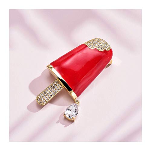 Brosche für Frauen Eis Broschen elegante moderne Legierungsbroschen Seidenschals Clip Kubikzirkonia Brosche Party Schmuck Brosche Pin (B) von YIHANSS