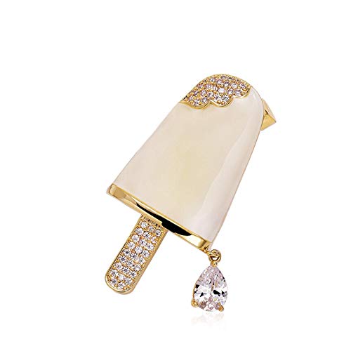 Brosche für Frauen Eis Broschen elegante moderne Legierungsbroschen Seidenschals Clip Kubikzirkonia Brosche Party Schmuckbrosche Pin (a) von YIHANSS