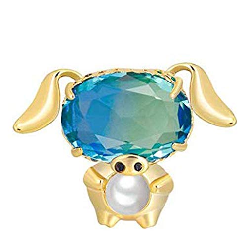 E schöne Ferkel Brosche niedliche Tierkleid Brosche Stecker Sparkling Schmuckgeschenke Kleid Ornament Accessoires für Frauen Mädchen nützlich und praktisch (blau) von YIHANSS