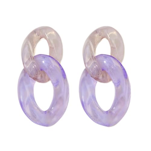 Einfache Ohrringe von Frauen in zwei verschiedenen Farben Acryl Acrylohrringen Schmuckohrringe High -End -Ohrringe von YIHANSS