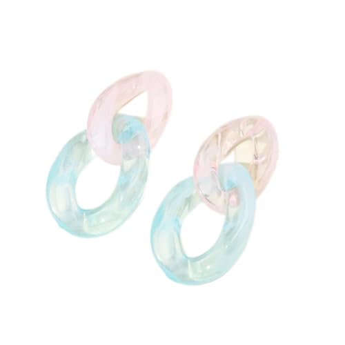 Einfache Ohrringe von Frauen in zwei verschiedenen Farben Acryl Acrylohrringen Schmuckohrringe High -End -Ohrringe von YIHANSS