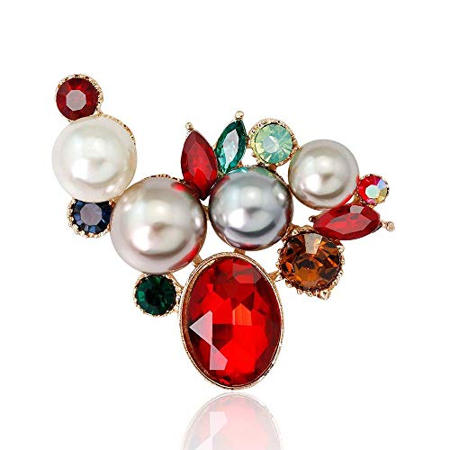 Elegante Broschen Stifte Korallenbaum Form Rassonstone Einbettung Brosche Pin Frauen Schmuck Geschenk Damen Brosche Hochzeit Abschlussball (blau freie Größe) von YIHANSS