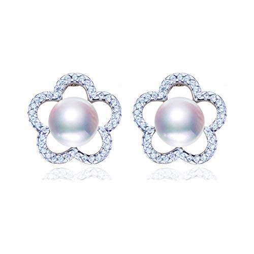 Fashion Pearl Ohrringe Perle für Frauen Schmuck von natürlichen Süßwasserperlen Blume 925 Stift Ohrring Geschenk Fashion Pearl Ohrringe Perle für Frauen Schmuck von natürlichen Süßwasserperlen Blume 925 Stift Ohrring Geschenk von YIHANSS