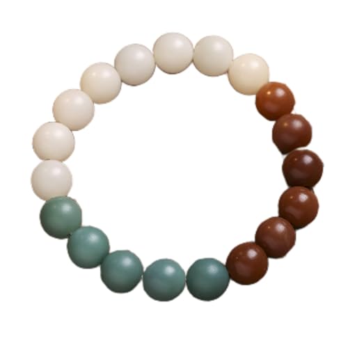 Feng Shui Holzarmband Natural Bodhi Samen Perlen Armband Lucky Lotus Charm Anhänger Mumlti-Layer-Armband Talisman für Männer Frauen Langlebigkeit Reichtum Wohlstand Meditation Yoga, 1 Kreis Zimt von YIHANSS