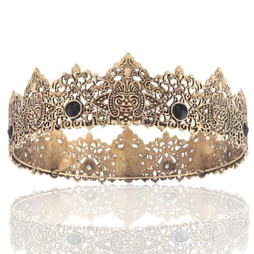 Haarschmuck Krone Tiaras für Frauen 18 cm Royal King Round Black Tiaras Männer rotes Strassstein große mittelalterliche Kronen Jungen Witch Festzug Diadem Kostüm Europäische Kopfbedeckungen durch Haarschmuck Krone Tiaras für Frauen 18 cm Royal King Round Black Tiaras Männer rotes Strassstein große mittelalterliche Kronen Jungen Witch Festzug Diadem Kostüm Europäische Kopfbedeckungen durch von YIHANSS