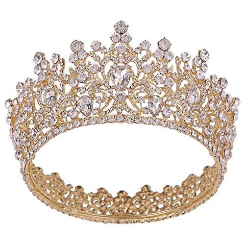 Haarschmuck Krone Tiaras für Frauen Barock Vollrunde Königskönig King Kristall Kronen Diadem Bankett Tiaras Prom Festzug Party Hochzeitskostüm Haarschmuck Haarschmuck Krone Tiaras für Frauen Barock Vollrunde Königskönig King Kristall Kronen Diadem Bankett Tiaras Prom Festzug Party Hochzeitskostüm Haarschmuck von YIHANSS