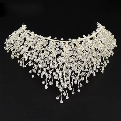 Haarschmuck Krone Tiaras für Frauen Braut Kronbraut Braut Tiara Hochzeit Haare Kronbraut Kronen Braut Hochzeit Haarschmuck Prinzessin Diadem Accessoires (Farbe: farbenfrohe Krone) von YIHANSS