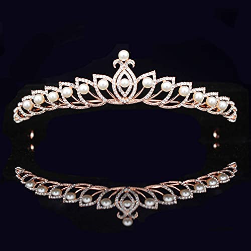 Haarschmuck Krone Tiaras für Frauen Braut Stirn Haarbandkronen Gold Farbe Stirnband hohl Blatt Design Haare Hochzeit Haarzubehör Frauen 1Mutil von YIHANSS
