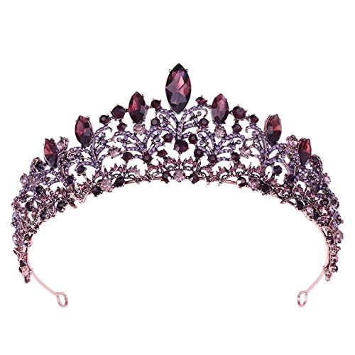 Haarschmuck Krone Tiaras für Frauen Brautkronhochzeit Tiaras und Kronbraut Tiara Haare Hochzeit Accessoires Boho Hochzeit Stirnband Kopfbedeckung HP238-SilverMutil von YIHANSS