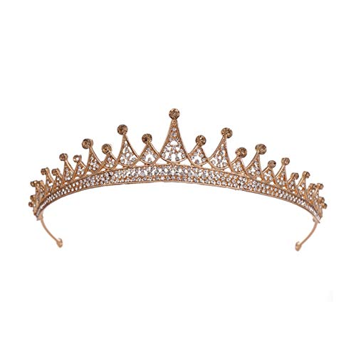 Haarschmuck Krone Tiaras für Frauen Hochzeit Haare Haar Tiara Kristall Braut Tiara Kronen Silber Farbe Diadem Schleier Tiaras Hochzeit Haar Kopfstücke Kopfschmuck Geschenk Silbermutil von YIHANSS