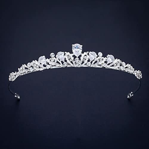 Haarschmuck Krone Tiaras für Frauen Hochzeit Krone Tiara Kubikzirkon Braut Kronenkristall Tiaras und Kronen Braut Kopfstücke Hochzeitskronen für Bräute Haarschmuck von YIHANSS