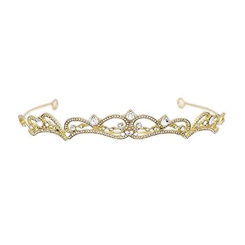 Haarschmuck Krone Tiaras für Frauen Kinder Mini Crowns Feen Haarkamm Kristall Strass Tiaras Kopfbedecke Kopfbedecke Mädchen Prinzessin Geburtstagsfeier Schmuck Geschenke 15mutil von YIHANSS