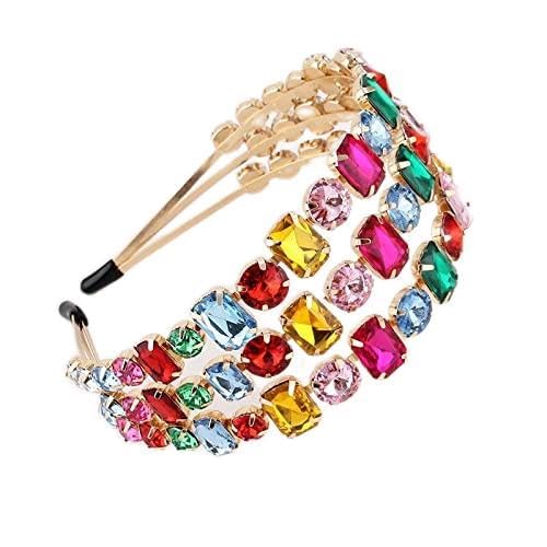 Haarschmuck Krone Tiaras für Frauen Kristall Hochzeit Braut Tiara Krone für Frauen Abschlussball Kopf Diadem Haar Ornamente Hochzeit Braut Haarschmuck AccessorieStyle 1 Rhodiummutil von YIHANSS