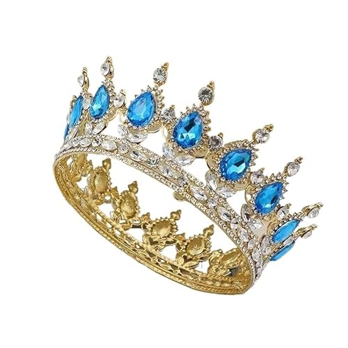 Haarschmuck Krone Tiaras für Frauen Luxus großer Waldkristall Strasskrone Hochzeit Tiara Braut Haarzubehör Kronenfeier Hochzeit Kopfspeise Geschenk -Multi -farbig von YIHANSS