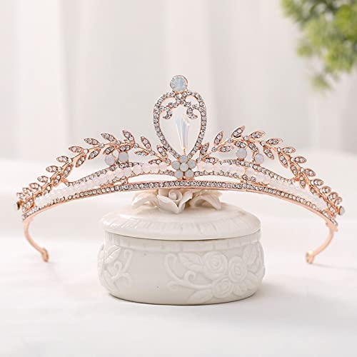 Haarschmuck Krone Tiaras für Frauen Silber Farbe Strasskrone und Tiara Hochzeit Haarschmuck Accessoires für Frauen Braut Tiara Hochzeit Krone Kopfstück Giftspmutil von YIHANSS