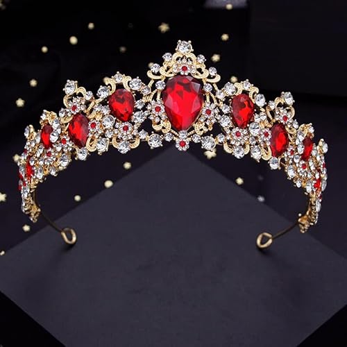 Haarschmuck Krone Tiaras für Frauen Silberfarben Purpurkristall Hochzeitskrone für Königin Brautkopfschmuck Mode Tiaras Haarwege Mädchen Prom Kopf Ornamente Schmuck (Farbe: Silber lila) von YIHANSS