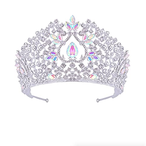 Haarschmuck Krone Tiaras für Frauen zarte handgefertigte Seesternkristall simulierte Perlen Haarband Tiaras Kronbraut Braut Hochzeit dekorativen Schmuck als Showmutil von YIHANSS