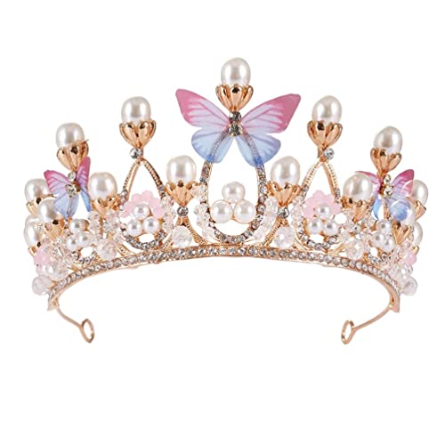 Haarschmuck Krone für Frauen Kristall Prinzessin Kronen -Strass -Tiara für Mädchen Geburtstag Hochzeit Model Catwalk Crown Perlen Schmetterling Dekor Haar Schmuck von Haarschmuck Krone für Frauen Kristall Prinzessin Kronen -Strass -Tiara für Mädchen Geburtstag Hochzeit Model Catwalk Crown Perlen Schmetterling Dekor Haar Schmuck von von YIHANSS