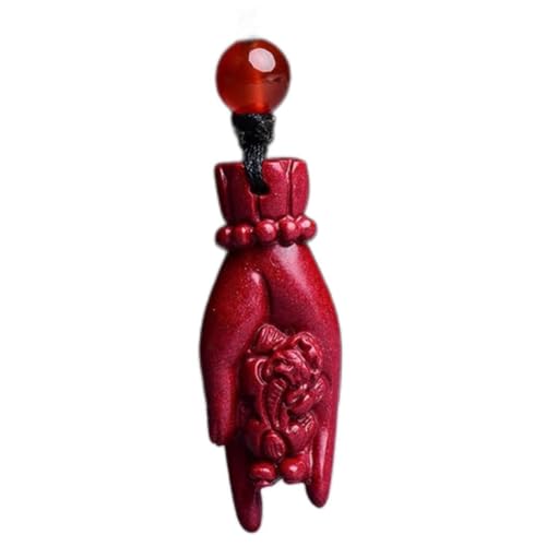 Halsketten Feng Shui Zimt Reichtum Halskette Authentische Jade -Anhänger Heilung Chakra Crystal Lucky Wealth Ward Off Evil Spirits Pullover Kette Inspirierende Geschenk für Frauen Männer, Mace von YIHANSS