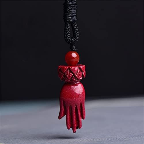 Halsketten Feng Shui Zimt Reichtum Halskette Authentische Jade -Anhänger Heilung Chakra Crystal Lucky Wealth Ward Off Evil Spirits Pullover Kette Inspirierende Geschenk für Frauen Männer, Mace von YIHANSS