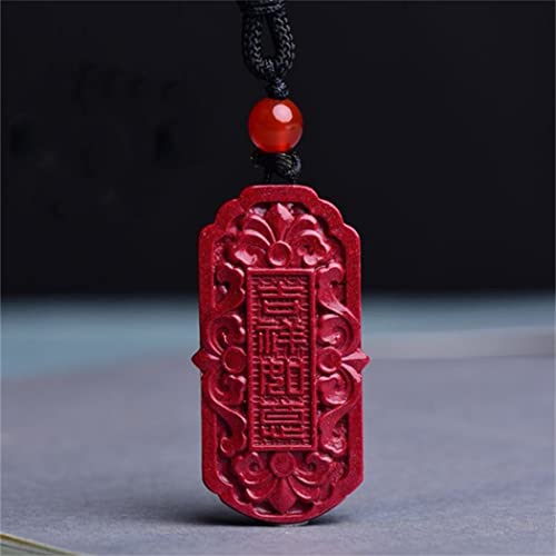 Halsketten Feng Shui Zimt Reichtum Halskette Authentische Jade -Anhänger Heilung Chakra Crystal Lucky Wealth Ward Off Evil Spirits Pullover Kette Inspirierende Geschenk für Frauen Männer, Mace von YIHANSS