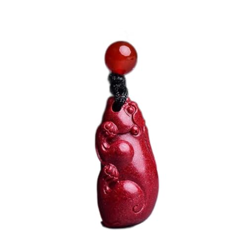 Halsketten Feng Shui Zimt Reichtum Halskette Authentische Jade -Anhänger Heilung Chakra Crystal Lucky Wealth Ward Off Evil Spirits Pullover Kette Inspirierende Geschenk für Frauen Männer, Mace von YIHANSS