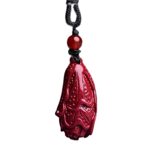 Halsketten Feng Shui Zimt Reichtum Halskette Authentische Jade -Anhänger Heilung Chakra Crystal Lucky Wealth Ward Off Evil Spirits Pullover Kette Inspirierende Geschenk für Frauen Männer, Mace von YIHANSS