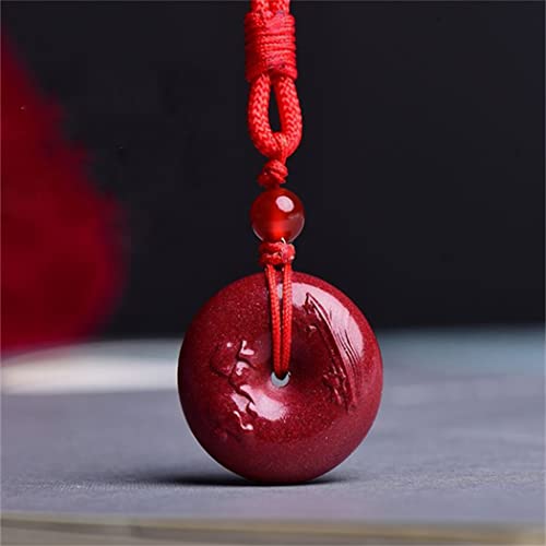 Halsketten Feng Shui Zimt Reichtum Halskette Authentische Jade -Anhänger Heilung Chakra Crystal Lucky Wealth Ward Off Evil Spirits Pullover Kette Inspirierende Geschenk für Frauen Männer, Mace von YIHANSS