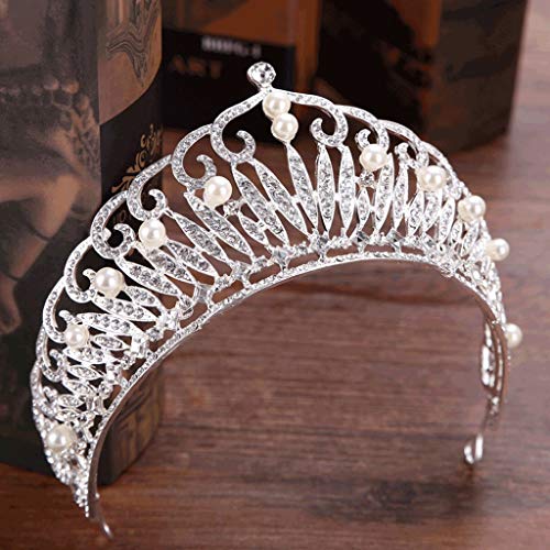 Hochzeit Brautschmuck Diademe Kronbraut Frauen Festzug Prom Schmuckohrringe Halskette Haarschmuck von YIHANSS