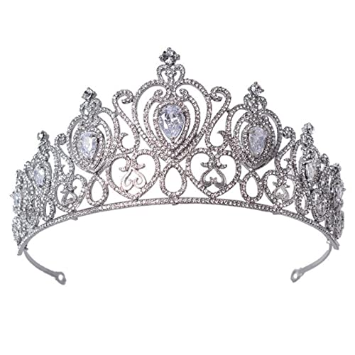 Hochzeit Frauenkronhochzeit Hair Accessoires Braut Haarzubehör Verlobungs Schmuck Gestalt Krongeschenk (Farbe: Golden, Größe: Krone) von YIHANSS