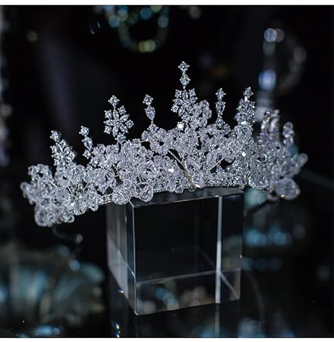 Hochzeitskronen Frauen Haarzubehör Hochzeit Haarwege Brautkleid Verlobung Kopfstück Shining Charms Crystal Diadems von YIHANSS