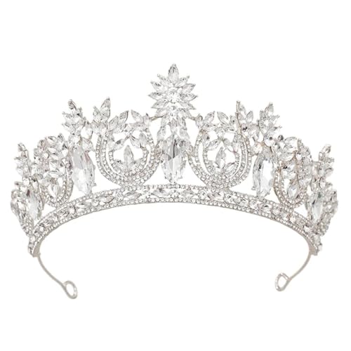 Königin Crystal Tiaras und Kronen für Frauen Girls Party Geburtstag Hochzeitskleid Kronen Haarschmuck Accessoire Gold rot von YIHANSS
