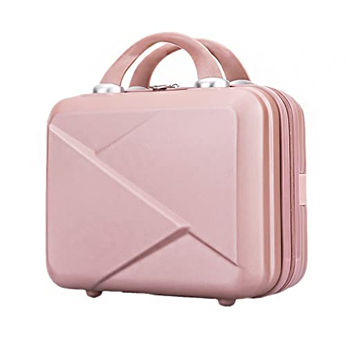 Kosmetische Aufbewahrungsbox 14 Zoll Damen Kleiner Make-up-Koffer Tragbares Gepäck Mode Multifunktionale Reisetasche Organisieren Kosmetik-Organizer Dekorativer Make-up-Koffer (Farbe: Messing) von YIHANSS
