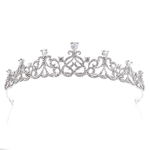 Ladies Crown Tiara für Frauen Kostüm Party Haarzubehör Brautkrone für Prinzessin Geburtstag Krone Kristall （CRO859） von YIHANSS