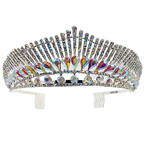 Ladies Crown Tiara für Frauen Kostüm Party Haarzubehör Brautkrone für Prinzessin Geburtstag Krone Kristall （CRO865） von YIHANSS