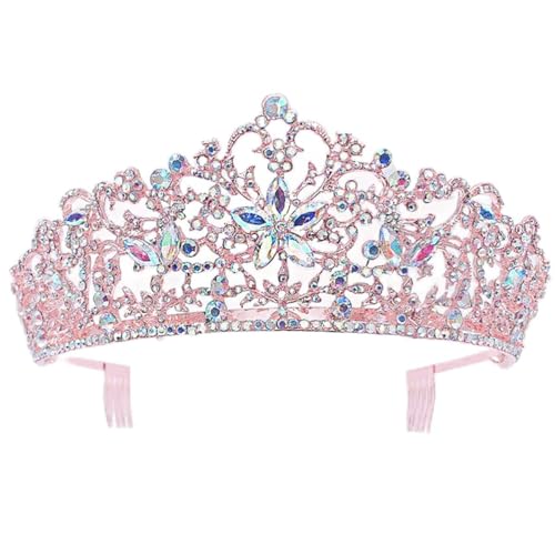 Ladies Crown Tiara für Frauen Kostüm Party Haarzubehör Brautkrone für Prinzessin Geburtstag Krone Kristall （CRO866） von YIHANSS