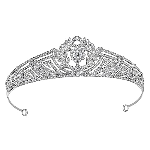 Ladies Crown Tiara für Frauen Kostüm Party Haarzubehör Brautkrone für Prinzessin Geburtstag Krone Kristall （CRO878） von YIHANSS