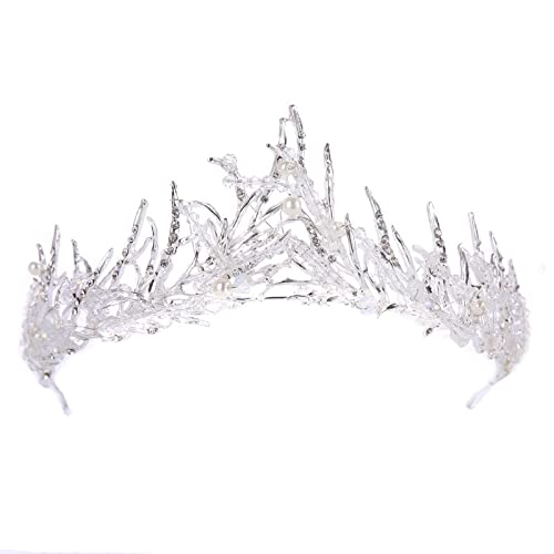 Ladies Crown Tiara für Frauen Kristall Kopfschmuck Kostüm Party Haarzubehör Brautkrone für Prinzessin Geburtstag Krone Kristall （CRO918） von YIHANSS