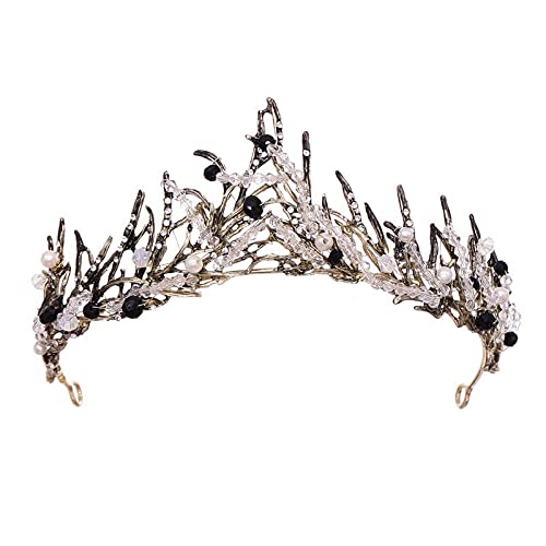 Ladies Crown Tiara für Frauen Kristall Kopfschmuck Kostüm Party Haarzubehör Brautkrone für Prinzessin Geburtstagskrone Kristall （CRO915） von YIHANSS