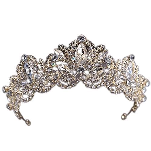 Ladies Crown Tiara für Frauen Kristall Kopfschmuck Kostüm Party Haarzubehör Brautkrone für Prinzessin Geburtstagskronkristall （CRO921） von YIHANSS
