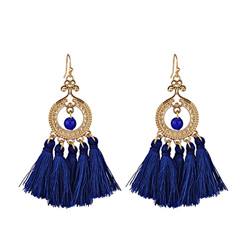 NEU BOHEMIAN RETRO Multicolor Quasten Ohrringe Ladies Temperament Ohrringe Frauen Ohrringe von YIHANSS