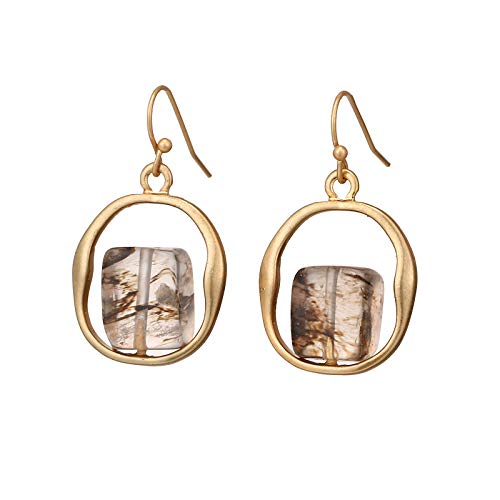 Nature Stone Golden Runde kleine Ohrringe Charme Fashion Party Statement Ohrringe für Frauen Schmuck Geschenk Nature Stone Golden Runde kleine Ohrringe Charme Fashion Party Statement Ohrringe für Frauen Schmuck Geschenk von YIHANSS