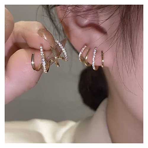 Ohrringe für Frauen Punk Rake Pearl Oree Hook Clip auf Ohrringen Schmuck High -End -Ohrringe von YIHANSS